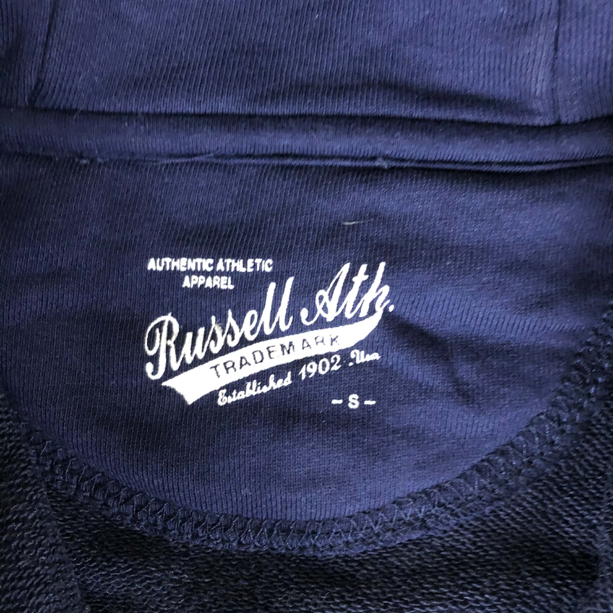 Hanorac F Russell Athletic Cropped Navy - EST 1902 USA S