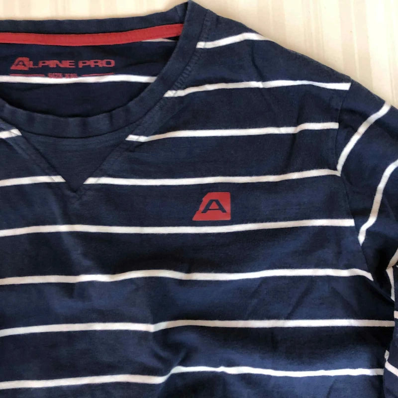 Crewneck B Alpine Pro bleumarin dungă albă logo roșu XXL