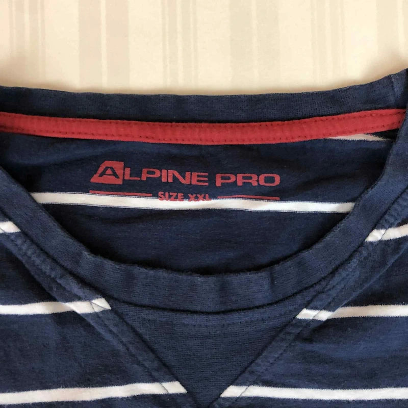 Crewneck B Alpine Pro bleumarin dungă albă logo roșu XXL
