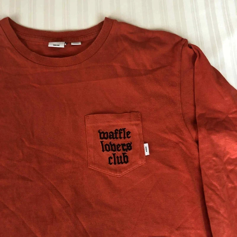 Longsleeve B WTAPS x Vans portocaliu Traffic Waffle Club – collab skate premium M