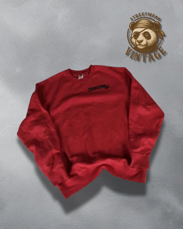 Crewneck B Fruit of the Loom roșu Ninja Hall crew – vintage graphic print L