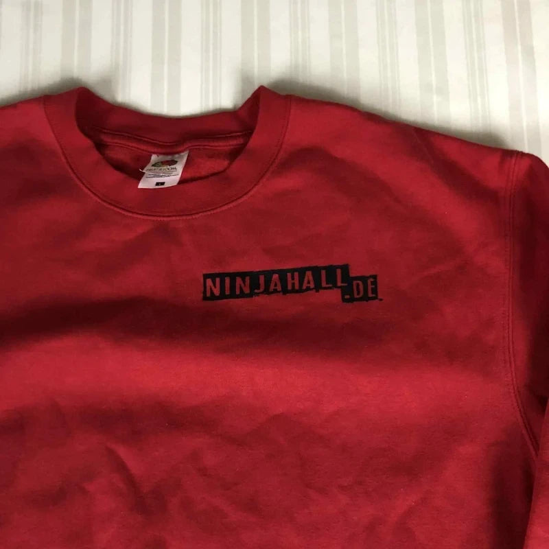 Crewneck B Fruit of the Loom roșu Ninja Hall crew – vintage graphic print L