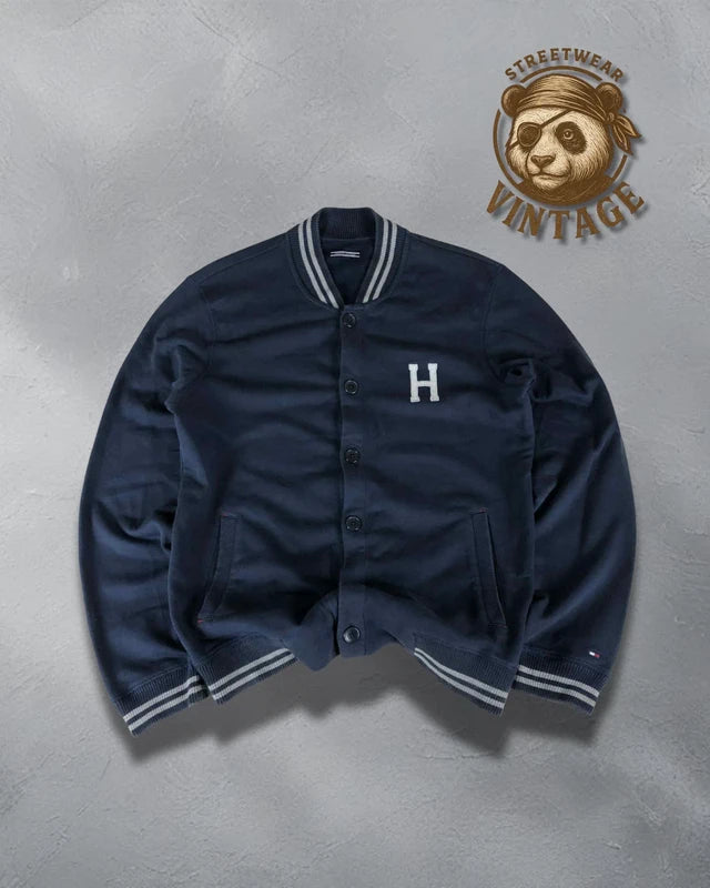 Jachetă Tommy Hilfiger varsity bleumarin vintage Y2K / college preppy  Hanorac Bărbați