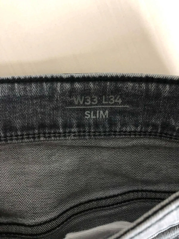 Blugi W33/ L34  regular slim fit  gri washed