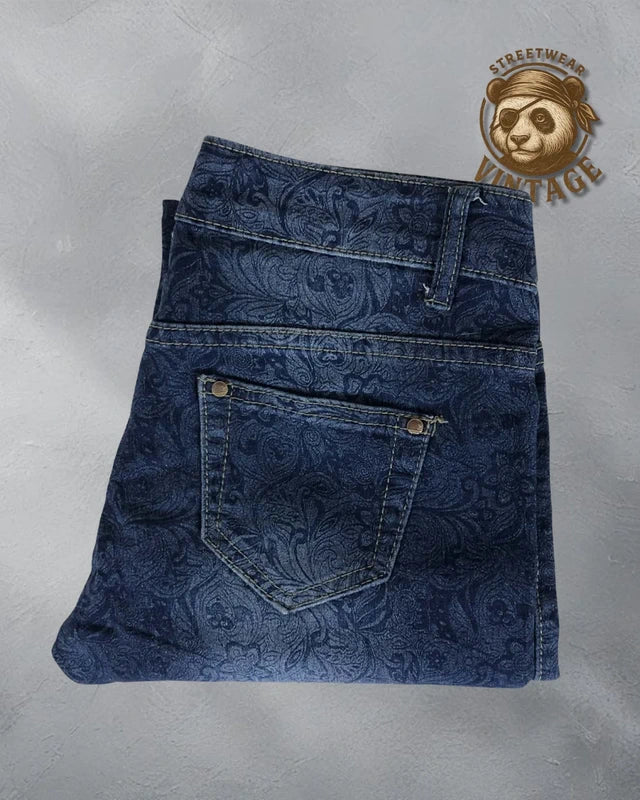 Blugi Y2K Printed Low waist  S