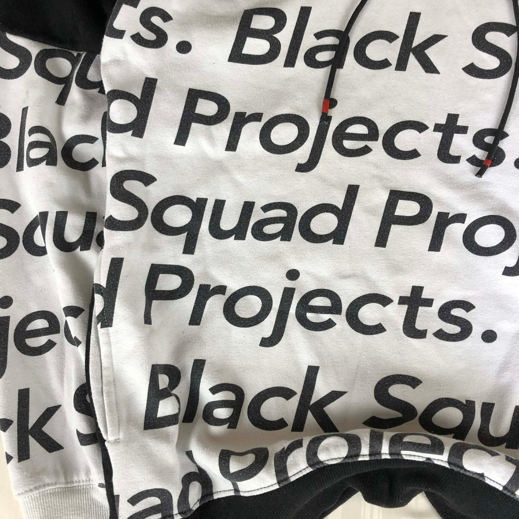 Hanorac B Black Squad Projects - Bicolor Negru/Alb Streetwear