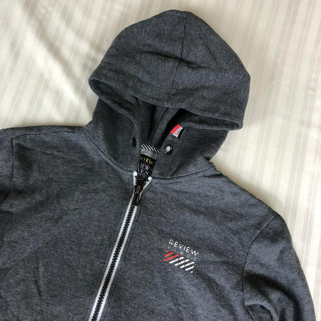 Hanorac B Review Charcoal Melange - Minimal Logo Design L