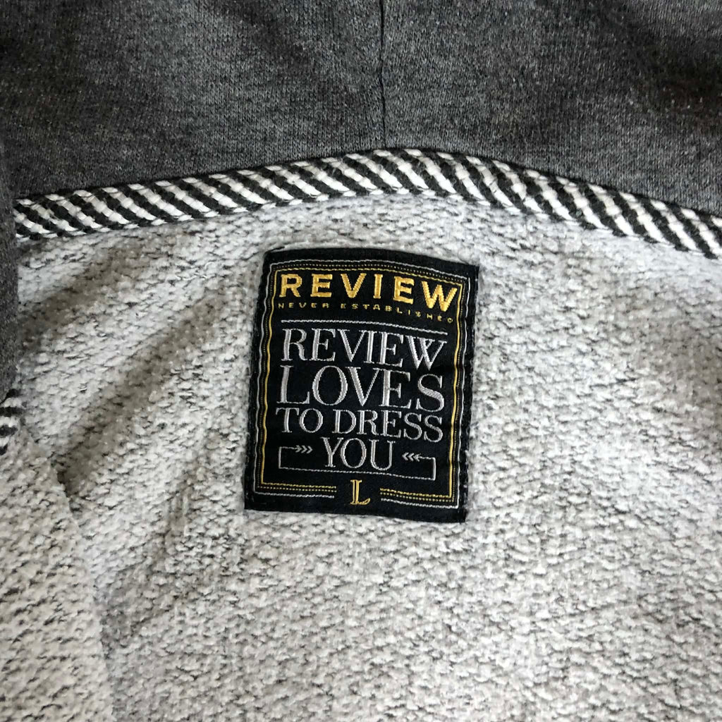 Hanorac B Review Charcoal Melange - Minimal Logo Design L