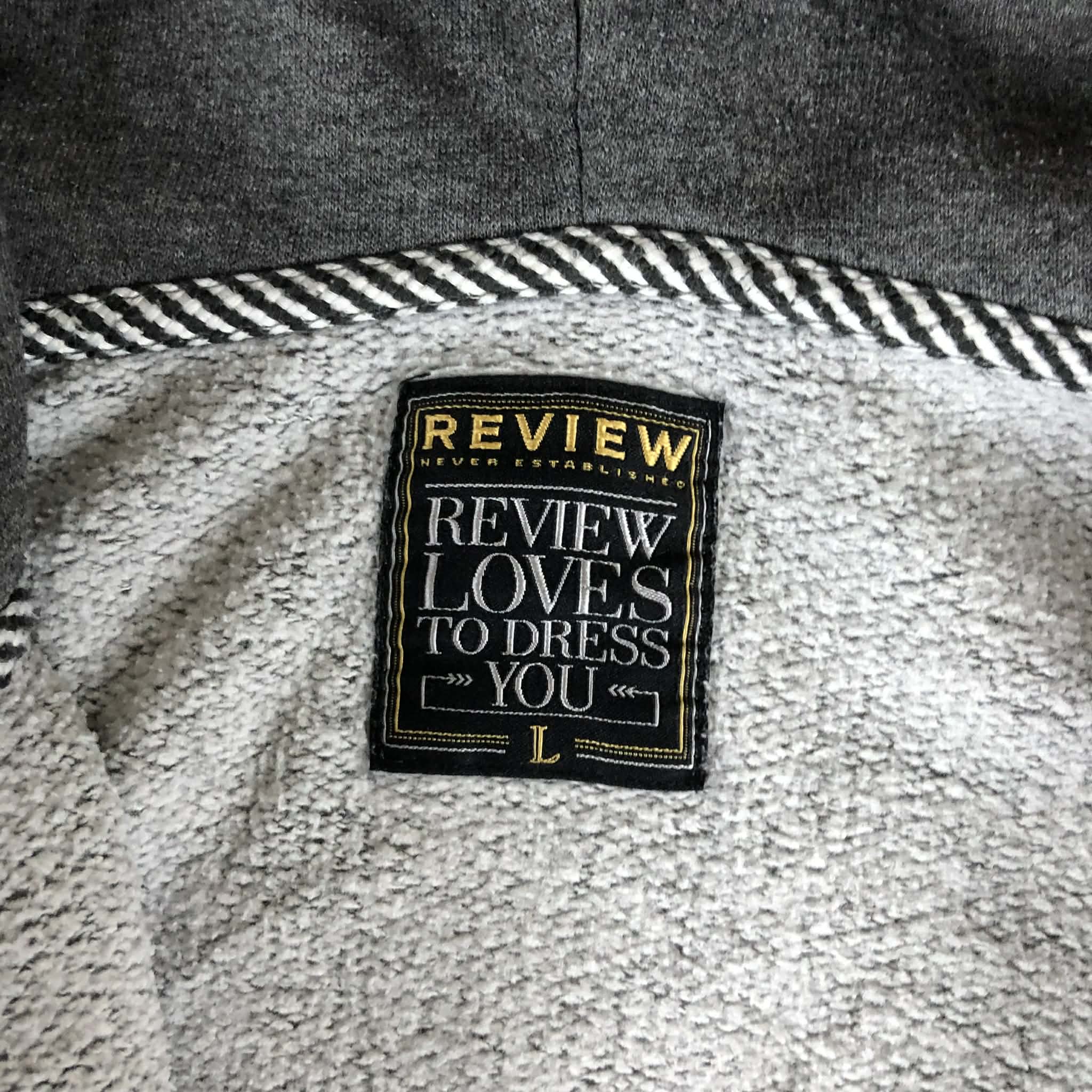 Hanorac B Review Charcoal Melange - Minimal Logo Design L