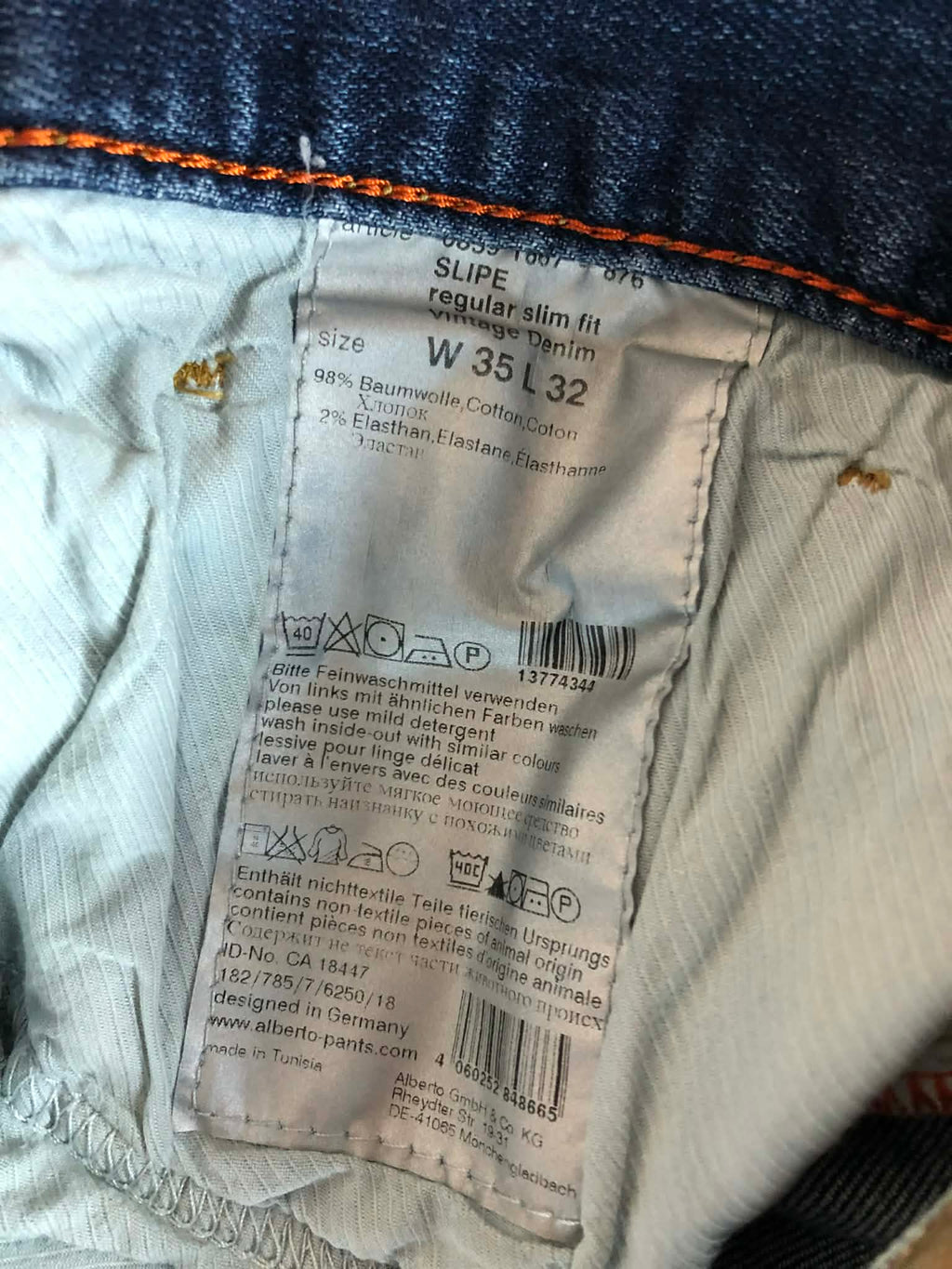 Blugi Regular Slim Fit Alberto HandMade crafted  W35