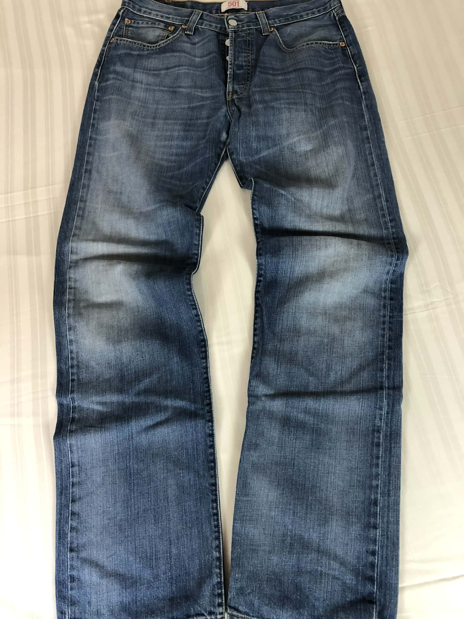 Blugi Levis 501 W32 Button fly   Straight-baggy