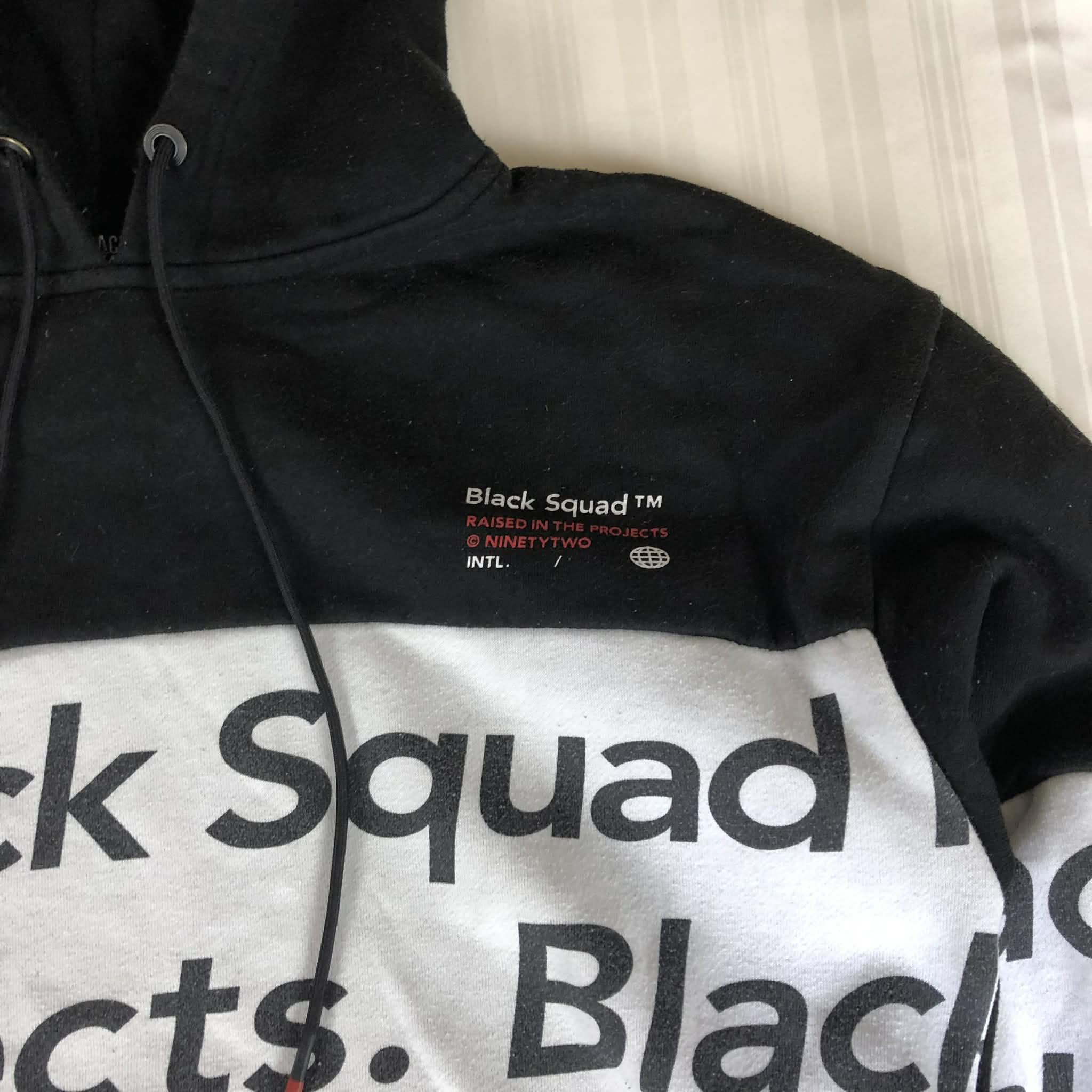 Hanorac B Black Squad Projects - Bicolor Negru/Alb Streetwear
