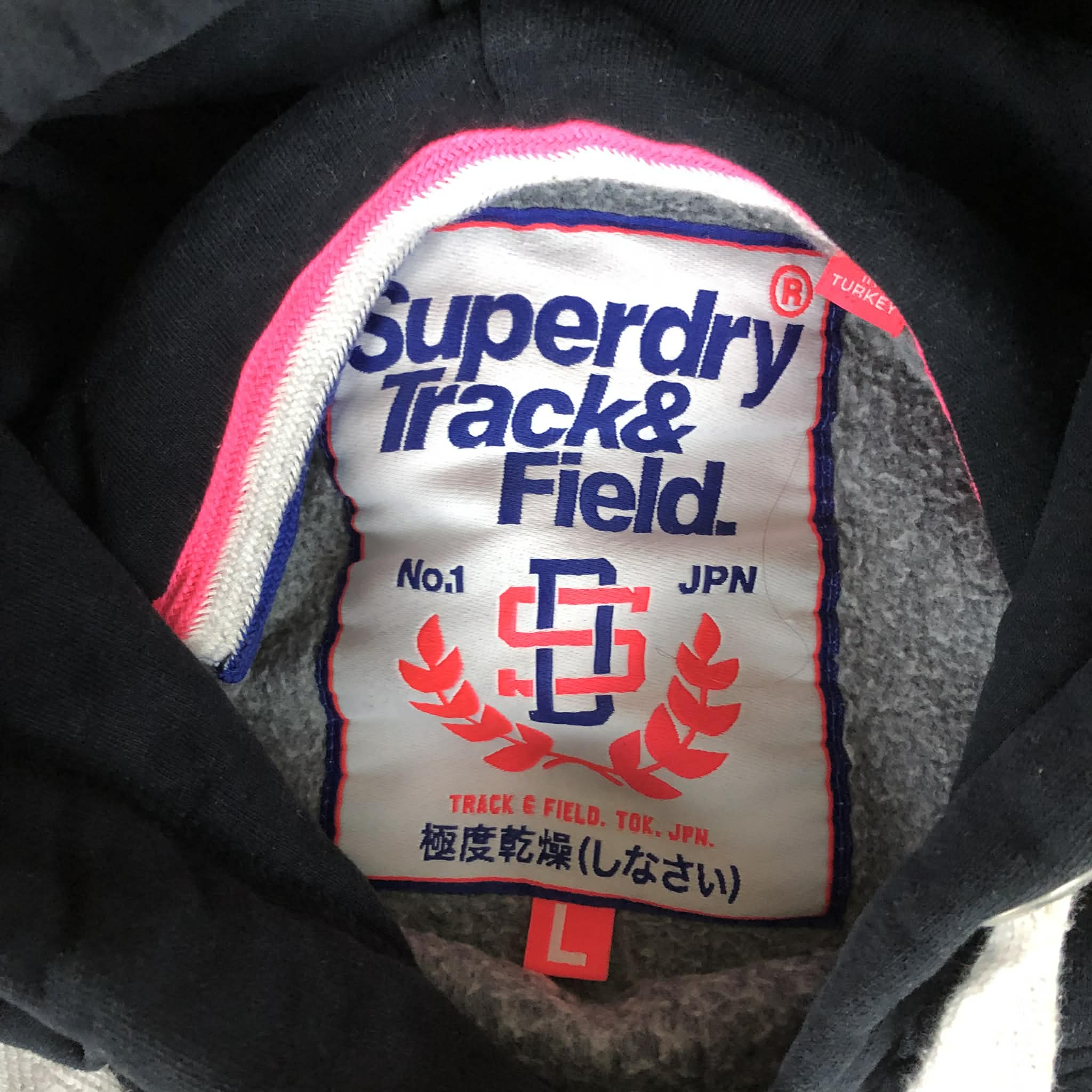 Hanorac  Superdry Track and Field Navy - Varsity Stripes Red S