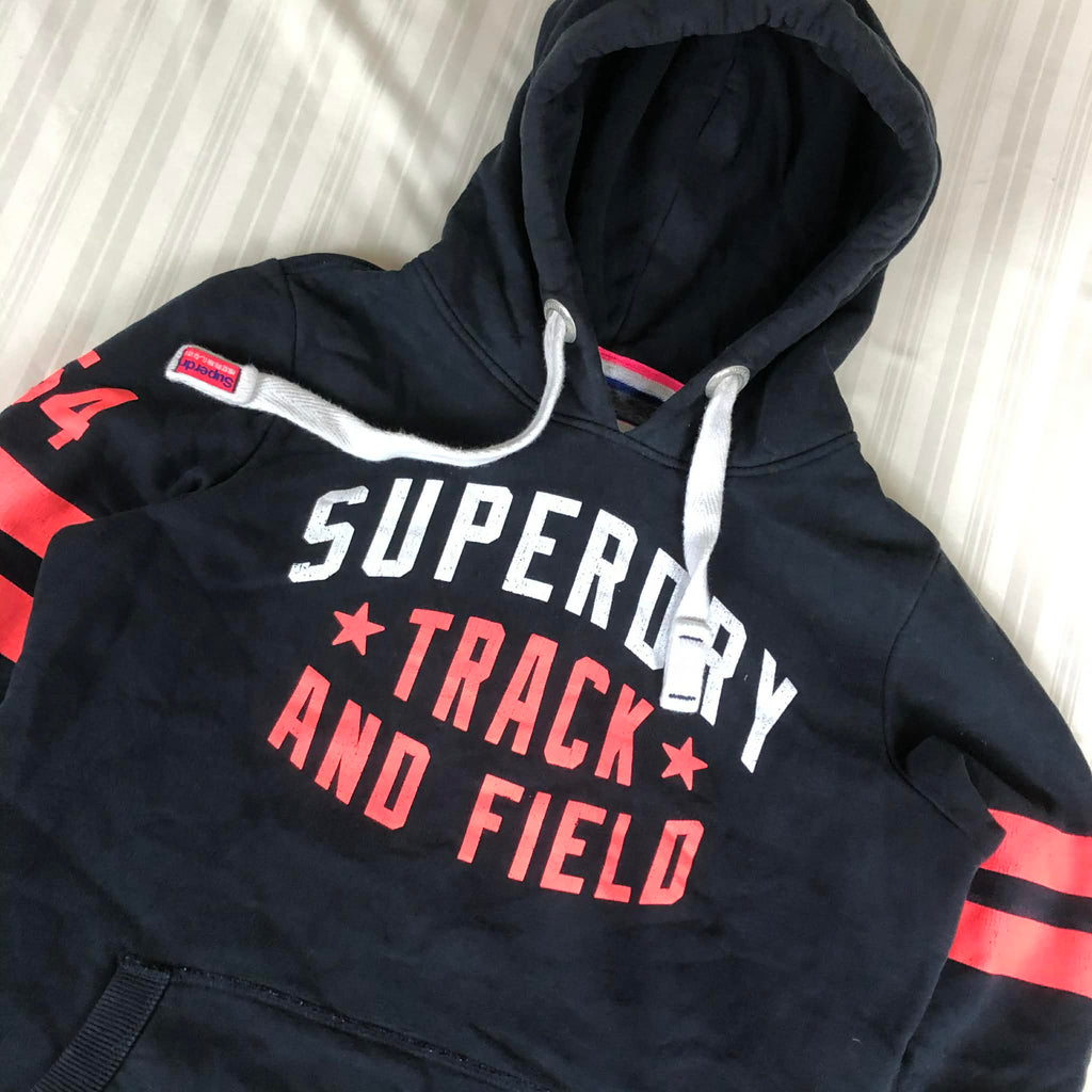 Hanorac  Superdry Track and Field Navy - Varsity Stripes Red S