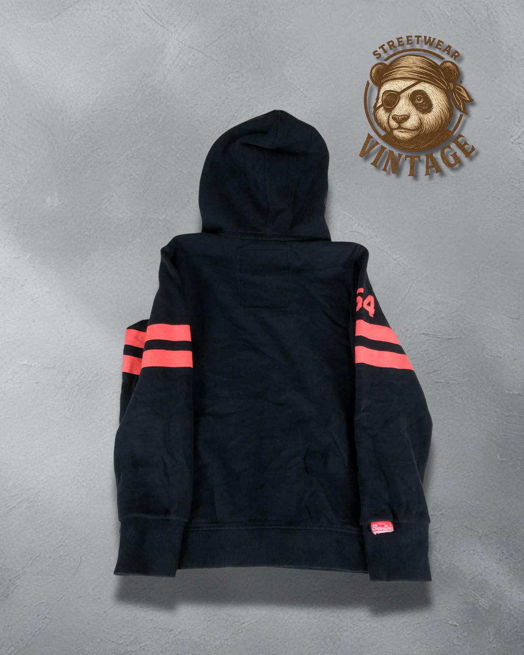 Hanorac  Superdry Track and Field Navy - Varsity Stripes Red S