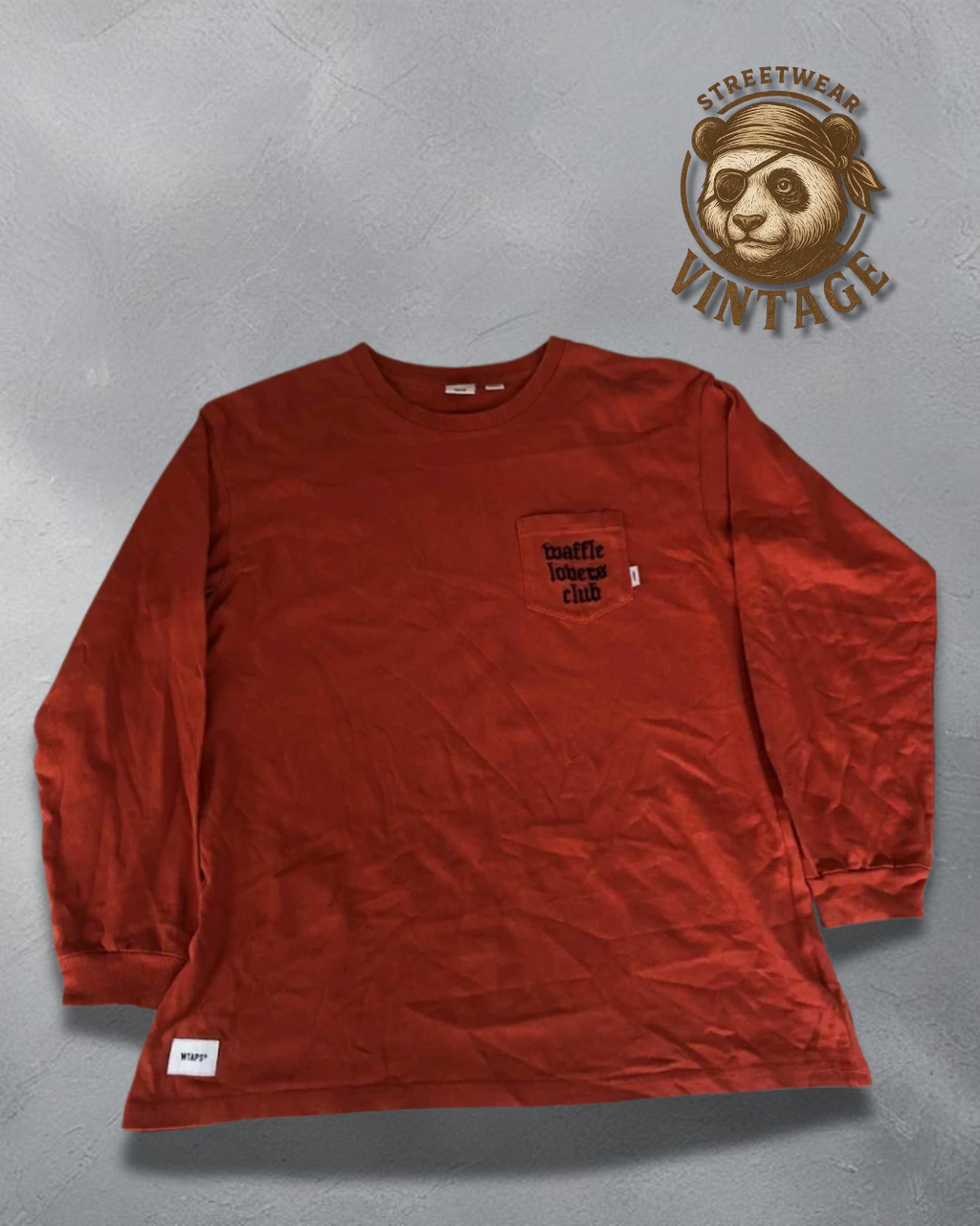Longsleeve B WTAPS x Vans portocaliu Traffic Waffle Club – collab skate premium M