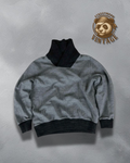 Hanorac B H&M gri-negru colorblock cu guler înalt