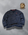 Crewneck B Alpine Pro bleumarin dungă albă logo roșu XXL